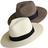 FURTALK Cappello Panama Unisex Cappello da sole in paglia a tesa larga per uomo e donna Cappello di paglia regolabile