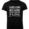 Udaytee Sarcasmo perché Avada Kedavra È Illegale T-Shirt Basica da Donna Nera in Cotone