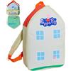 Peppa Pig Playhouse Zaino con interno completo e ripiano pieghevole per bambini, zaino da viaggio per giocattoli