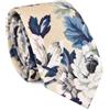 JESLANG Cravatta da uomo in cotone stampato floreale 6,5 cm skinny stretta cravatta vari disegni
