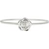 Genérico Cintura a catena in metallo con fiore di rosa da donna, elastica, regolabile, oro o argento, per abiti, feste e matrimoni (60 cm), argento, 64