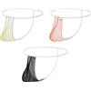 YAHWULAI Mens Sexy Mesh Sheer See Through Thongs G-String Undewear Bulge Enhancing Pouch Trasparente T-Back Intimo M Nero, 3*mul 01, L