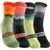 GKRQ Calzini sportivi, confezione da 4 paia, multicolore (verde, rosso, nero, rosa), traspiranti, per ciclismo e corsa