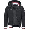 Indicode Uomini Marlon Quilted Jacket | Giacca trapuntata dall'aspetto di una piumino Black Mix L