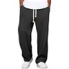 Generic Pantaloni da uomo con trama a nido d'ape, tinta unita, design a gamba larga, tessuto leggero, traspirante, per escursioni e uso quotidiano, elastico in vita