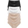 Cuweni Biancheria intima da donna senza cuciture, a vita alta, setosa, elasticizzata, traspirante, copertura completa, confezione da 6
