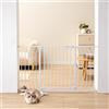 VEVOR Cancelletto di Sicurezza Larghezza Espandibile 75-129 cm Altezza 76 cm, Cancello di Sicurezza per Bambini per Scale, Porte e Corridoi Senza Forare Ampia Apertura a 180° Colore Bianco