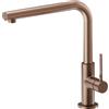 Newform - MAKI miscelatore per lavello con bocca L girevole [PVD brushed copper bronze] - 71822.59.067