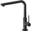 Newform - MAKI miscelatore per lavello con bocca L girevole [carbon satin] - 71822.M0.077