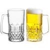 KPYZLBD Bicchieri da birra da 0,5 litri, boccale da birra con manico, set da 2 pezzi, in vetro, per feste, bar, ristoranti, feste, birra, lavabili in lavastoviglie
