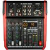 PROEL PLAYMIX6 MIXER AUDIO USB BT CON EFFETTI VOCE 6 CANALI