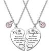 HULALA Set di 2 collane abbinate a forma di cuore per madre e figlia, regalo per mamma, festa della mamma, compleanno, regalo di Natale da parte della figlia, Misura unica, Metallo