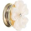 PACKOVE Spilla a Fiore in Conchiglia Naturale, Chiusura Magnetica Delicata, Bordi Lisci, Stile Chic per Sciarpe, Cappelli e Uso Quotidiano