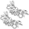 minkissy Fibbie Per Tacchi Clip Di Scarpe Ciondoli Per Scarpe Da Donna Clip Della Fibbia Della Scarpa Fermagli Per Scarpe Da Sposa Con Strass Lega Di Zinco Silver