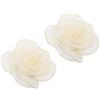 POPETPOP Fermagli per Scarpe Fiore Rosa Fatti a Mano, Removibili, Eleganti alla Moda, 2 Pezzi per Tacchi Alti e Occasioni come Feste e Matrimoni