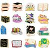 Sxutop 16 Pezzi Spille Smalto a Forma di Libro Divertente Spille a Tema Lettura Simpatica Enamel Lapel Pin Enamel Brooch Distintivi Badges Cartone Animato per Vestiti, Borse, Artigianato Fai Da Te