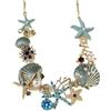 Generico Collana Di Stelle Marine - Collana Di Perle Di Stelle Marine Di Conchiglie, Pendente Di Corallo Per Donne, Pendente Di Corallo Unico | Gioielli Con Ciondoli A Conchiglia Con Accento Di Perle Per Feste