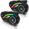 SWAREY 2-Pack V8 Motorbike Intercom Headset Bluetooth 5.2 Motorbike Headset Intercom 2 Person 1000m Motorbike Helmet Interphone