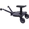 hongward Buggy Board con sedile, pedana per passeggino, cuscinetto universale, 25 kg, design a due ruote a 360°, pedana universale per bambini di 3-7 anni