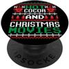 Bahaa's Tee Hot Cocoa and Christmas Movies Ugly Sweater Winter Art PopSockets PopGrip Adesivo