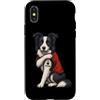 Funny Dog Mom Tattoo Dog Mama Graphic Gi Custodia per iPhone X/XS I Love Mom Tattoed Dog Mama Border Collie Proprietario Amante dei cani