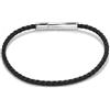 Radiant - Collezione Espiga - Bracciale Sottile in Polipelle Nera da Uomo, Bracciale con Eleganza Casual e Urbana per Essere Sempre alla Moda.