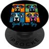 I Love Great Danes Merch Ragazzo alano in stile pop art PopSockets PopGrip Adesivo