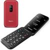 Panasonic KX-TF600 Telefono 4G Facile, Chiamate VoLTE Chiare, 290 Ore Standby, Ricarica Rapida USB-C, Display 2,8, Bluetooth, Torcia LED, Resistente IP44, Tasti Illuminati, Rosso