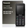 Panasonic KX-TU260EXB Telefono 4G Facile Da Usare, Telefono per Anziani, IP44, USB C, Fino a 7.5h autonomia, Schermo Chiaro da 2,4 pollici, Nero