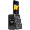 SPC WILD - Telefono base a conchiglia, disconnessione/primo uso, Nero
