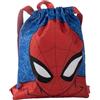 CERDÁ LIFE'S LITTLE MOMENTS Zaino scolastico Spider-Man per bambini e bambine, con coulisse regolabile e manici, 27 x 33 cm, 100% poliestere, blu e rosso, licenza ufficiale, ideale per la scuola e lo sport