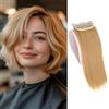 XFSRG Extension Capelli a Clip Capelli Lisci Estensioni Dei Capelli Umani Reali Naturale Capelli in un Unico Pezzo Naturale Adatto per Capelli Diradati（Oro）
