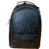 Armani Exchange Women's Liz, Pebble all over Logo, Silver Zip Backpack Black One size