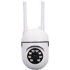 Yctze Telecamera di Sicurezza PTZ Telecamera di Sicurezza WiFi HD 1080P per Interni Esterni con Rilevamento del Movimento per Visione Notturna a Colori per il Monitoraggio degli (Spina