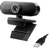 LogiLink UA0371 - Webcam USB Pro Full HD con microfono per videochiamate nitide da Skype/Google Meet/FaceTime/FB Messenger/ecc.