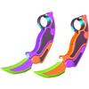 Fonowx Coltello per ravanello Giocattolo Stampa 3D Coltello Fidget Giocattolo sensoriale Piccolo Coltello per ravanello per Bambini, Viola Arancione