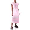 Only Onlmay - Abito da Donna a Righe Midi Jrs, Super Rosa/Strisce: Nuvola Ballerina (Kia), S