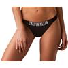 Calvin Klein Donna Slip Bikini Brazilian a Costine, Nero (Black), M