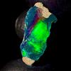 AK GEMS AND JEWELLERY Opale Naturale Grezzo, Gemma Di Opale Etiope Cruda, Opale Nero 4.5 Ct 19x8 Mm