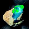 AK GEMS AND JEWELLERY Fuoco Opal Crudo, Nero gemstone Grezzo, Naturale Etiope 9.5 KT 17x13 MM