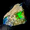 AK GEMS AND JEWELLERY Opale Di Fuoco, Pietra Naturale Nera, Opale Etiope Grezzo 9.5 Ct 15x13 Mm