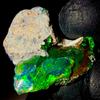 AK GEMS AND JEWELLERY Nero Opal rough , Etiope Fuoco Crudo, Naturale gemstone 8.5 KT 22x19 MM