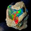 AK GEMS AND JEWELLERY Fire Opal Grezzo Naturale Nero Opale, Opale Ethiopian Grezzo 10.5Ct 18x16 mm