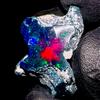 AK GEMS AND JEWELLERY Opale Fire Opal Grezzo Etiope Naturale Nero Multicolore 8 Ct 20x15 mm