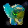 AK GEMS AND JEWELLERY Pietra Preziosa Di Opale Nero Etiope Grezza, Opale Naturale 23.5 Ct 26x19 Mm