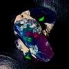 AK GEMS AND JEWELLERY Opale Naturale, Opale Etiope Grezzo, Gemma Di Opale Nero 9.5 Ct 19x14 Mm