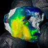 AK GEMS AND JEWELLERY Opale Nero Etiope Naturale Opal Rough Pietra Grezza 8 Ct 17x16 mm 1Pz