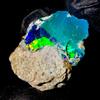AK GEMS AND JEWELLERY Ethiopian Fire Opal Nero Naturale, Pietra Grezza Opale 8 Ct 20x15 mm