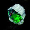 AK GEMS AND JEWELLERY Opale Etiope, Pietra Opale Naturale Grezza, Opale Nero Grezzo 8 Ct 16x13 Mm