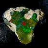 AK GEMS AND JEWELLERY Naturale opal Crudo, Ethiopian black Gemma Grezzo, fire 9.5 KT 17x16 MM